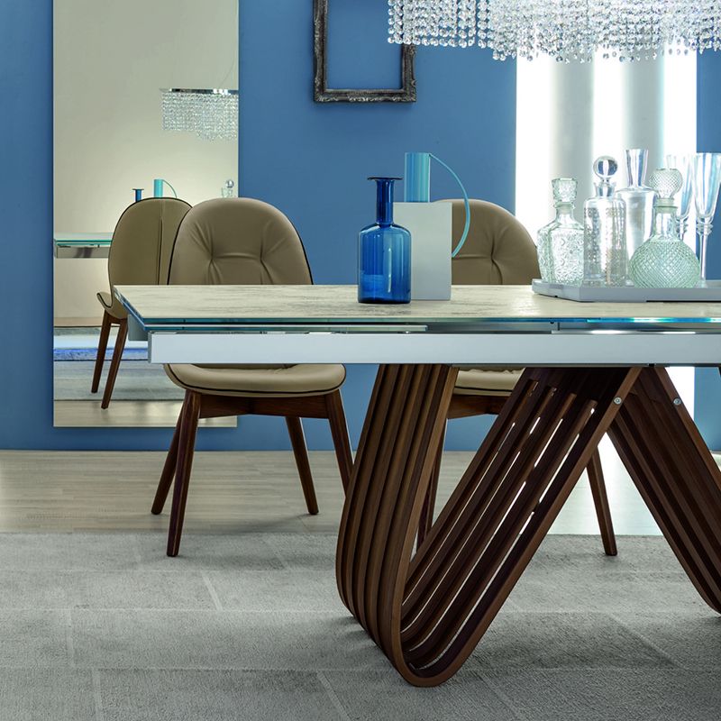 Tonin Casa Arpa Extendable Dining Table Italian Design Interiors