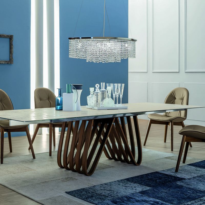 Tonin Casa Arpa Marble Dining Table Italian Design Interiors
