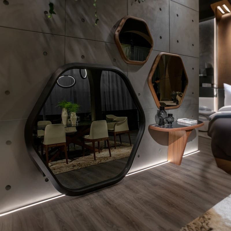 Tonin Casa Hive Mirror Italian Design Interiors
