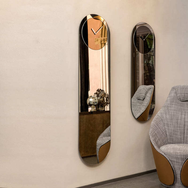 Tonin Casa Timeless Clock Mirror Italian Design Interiors