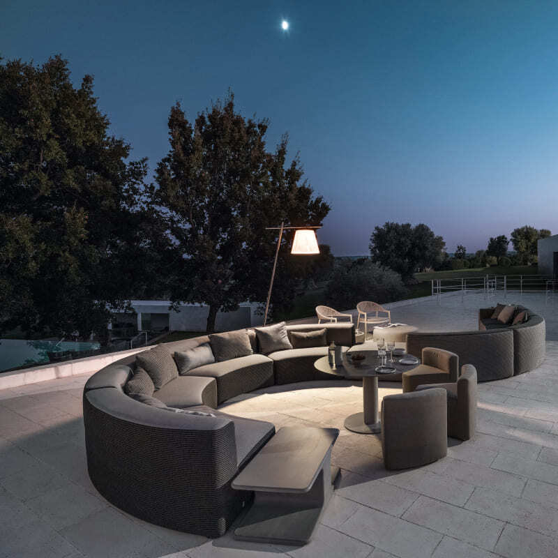 Varaschin Belt Cement Outdoor Coffee Table Italian Design Interiors