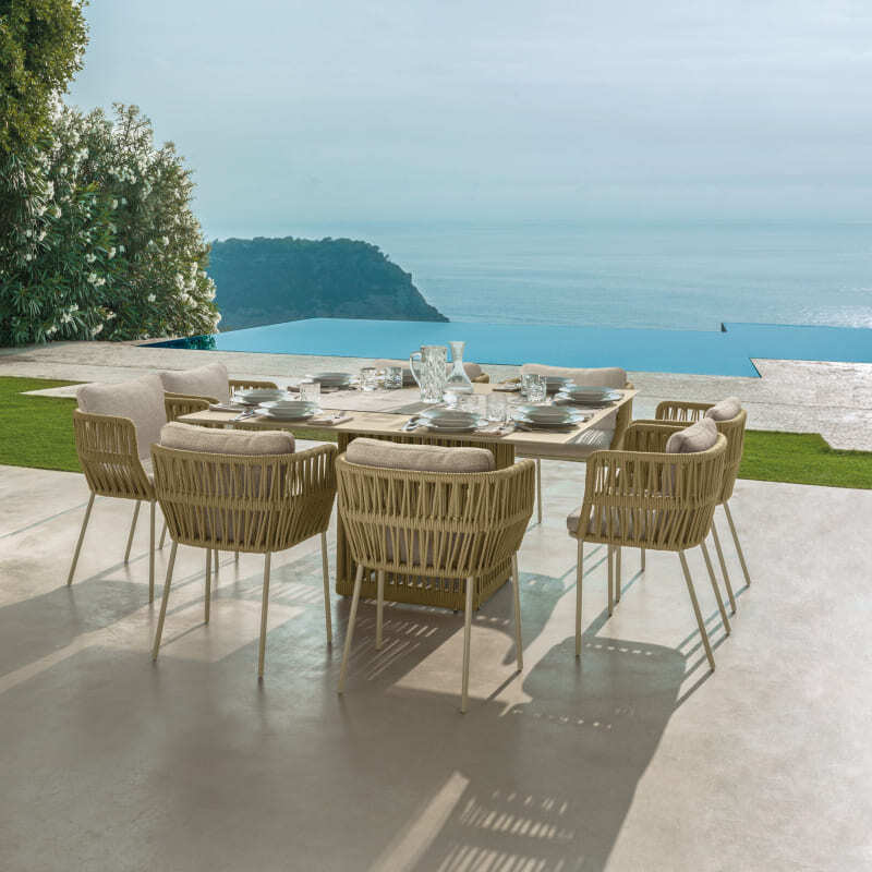 Talenti Cliff Outdoor Dining Table Italian Design Interiors