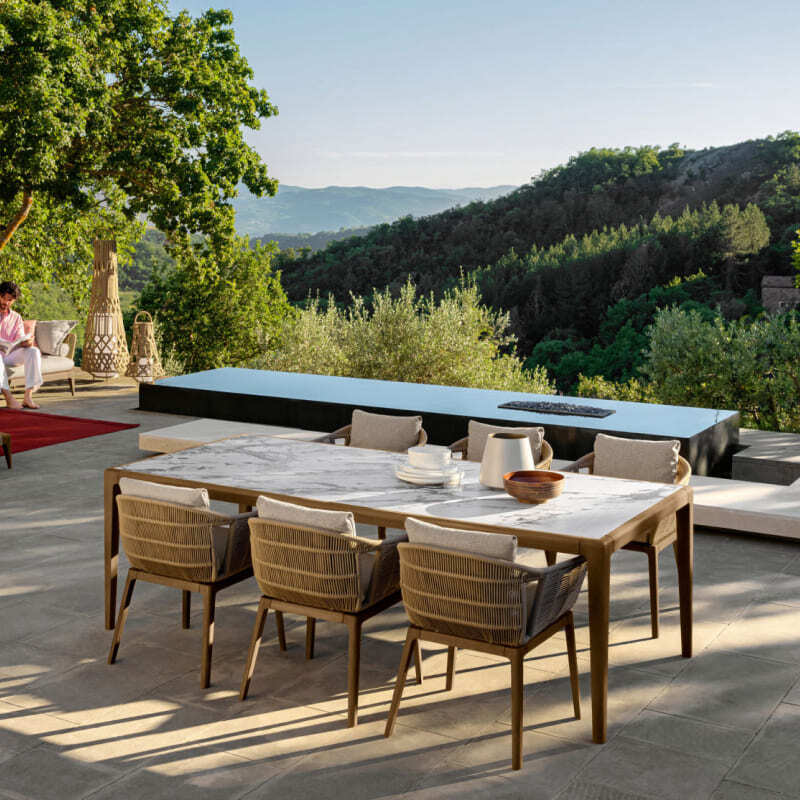 Talenti Cruise Teak Outdoor Dining Armchair Italian Design Interiors