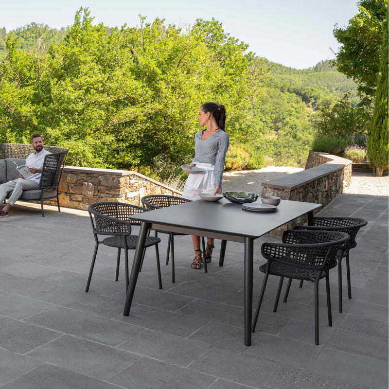 Talenti Moon Alu Outdoor Extendable Dining Table Italian Design Interiors