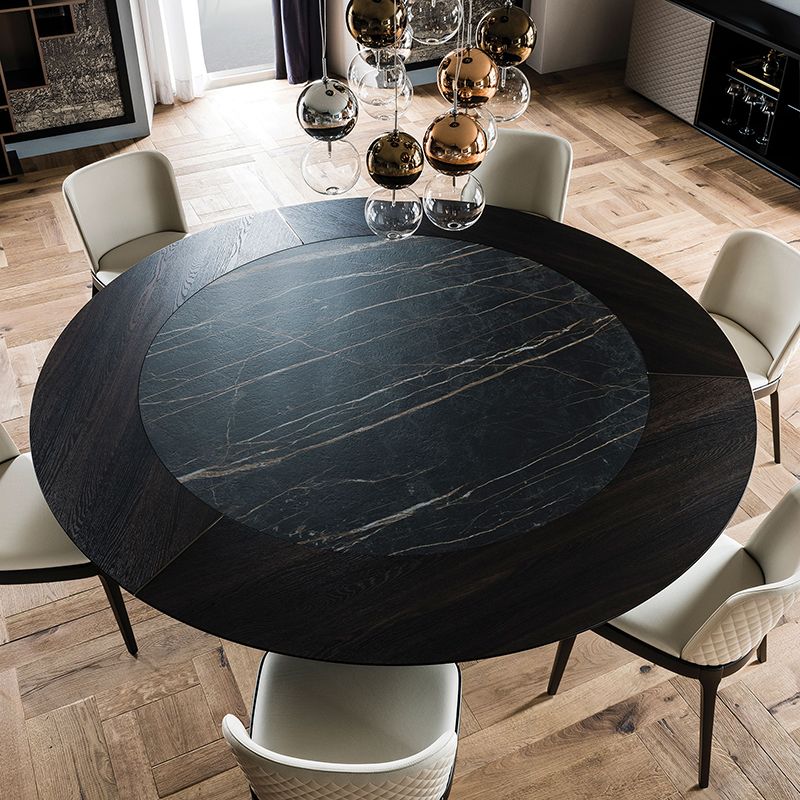 Cattelan Italia Skorpio Round Keramik-Wood Table Italian Design Interiors
