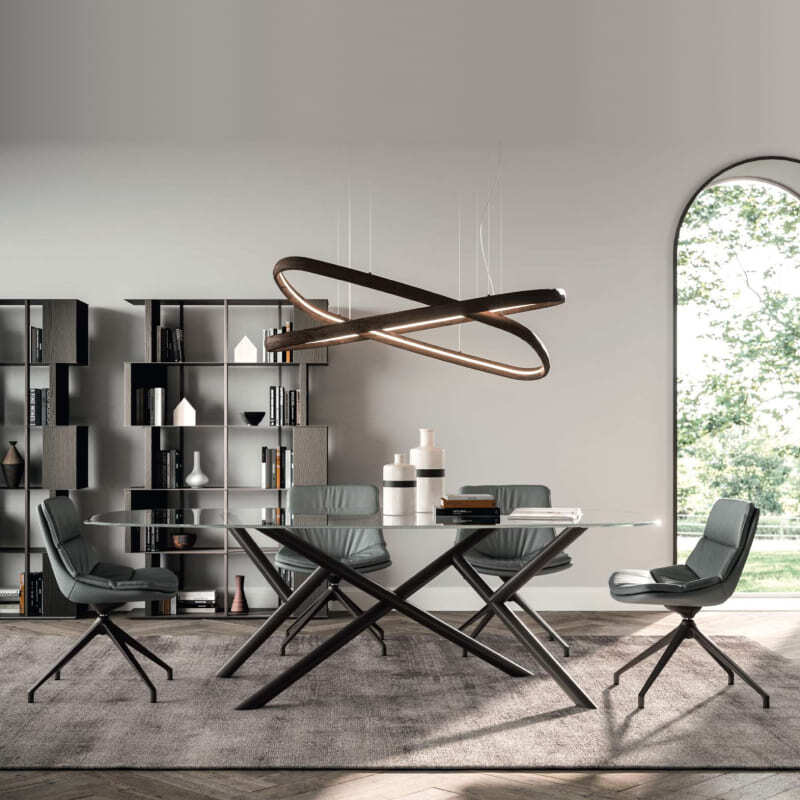 Ozzio Random Fisso Dining Table Italian Design Interiors