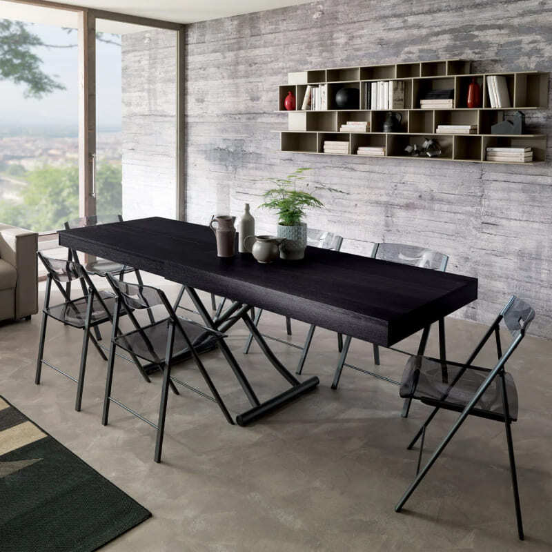 Ozzio Newood Transformable Table Italian Design Interiors
