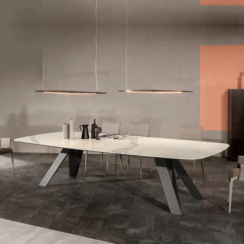 Tonin Casa Celtis Ceramic Dining Table Italian Design Interiors