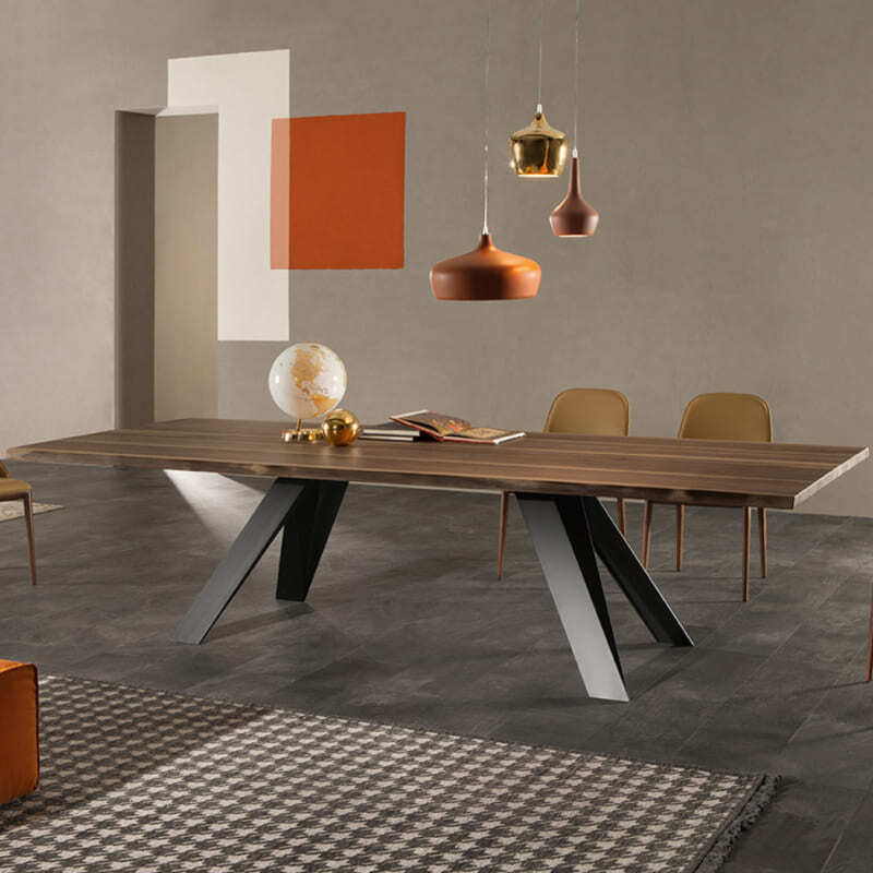 Tonin Casa Celtis Wood Dining Table Italian Design Interiors
