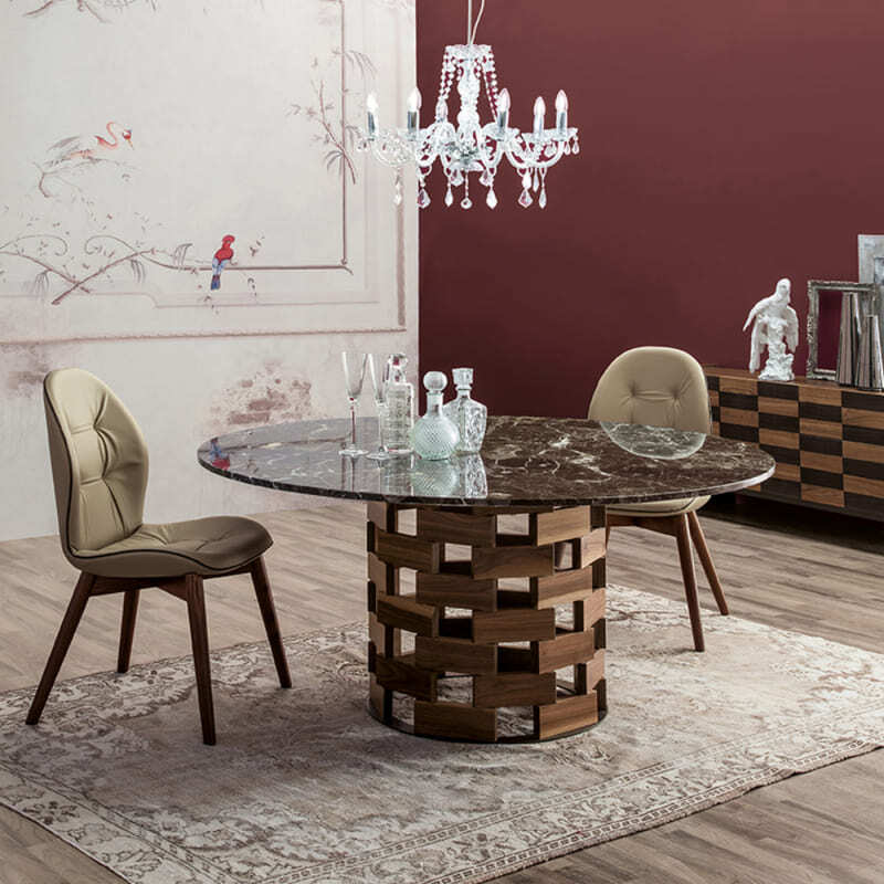 Tonin Casa Colosseo Marble Dining Table Italian Design Interiors