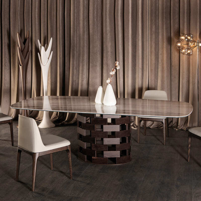 Tonin Casa Colosseo Ceramic Dining Table Italian Design Interiors