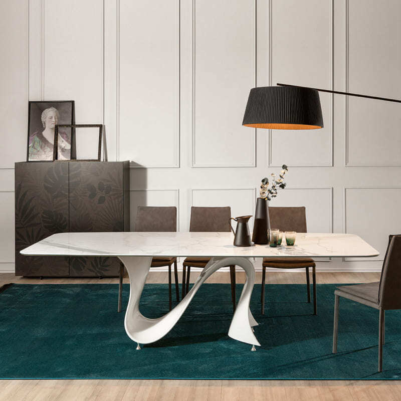 Tonin Casa Wave Dining Table Italian Design Interiors