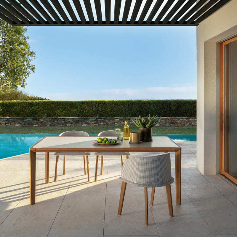Talenti CleoSoft Wood Outdoor Dining Table Italian Design Interiors