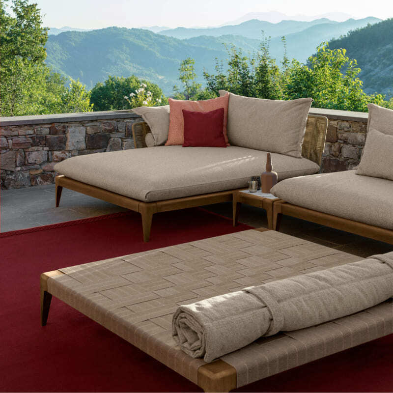 Talenti Cruise Teak Outdoor Modular Sofa Italian Design Interiors