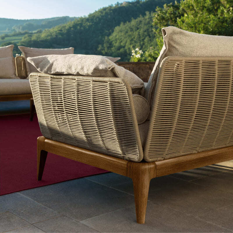 Talenti Cruise Teak Outdoor Modular Sofa Italian Design Interiors