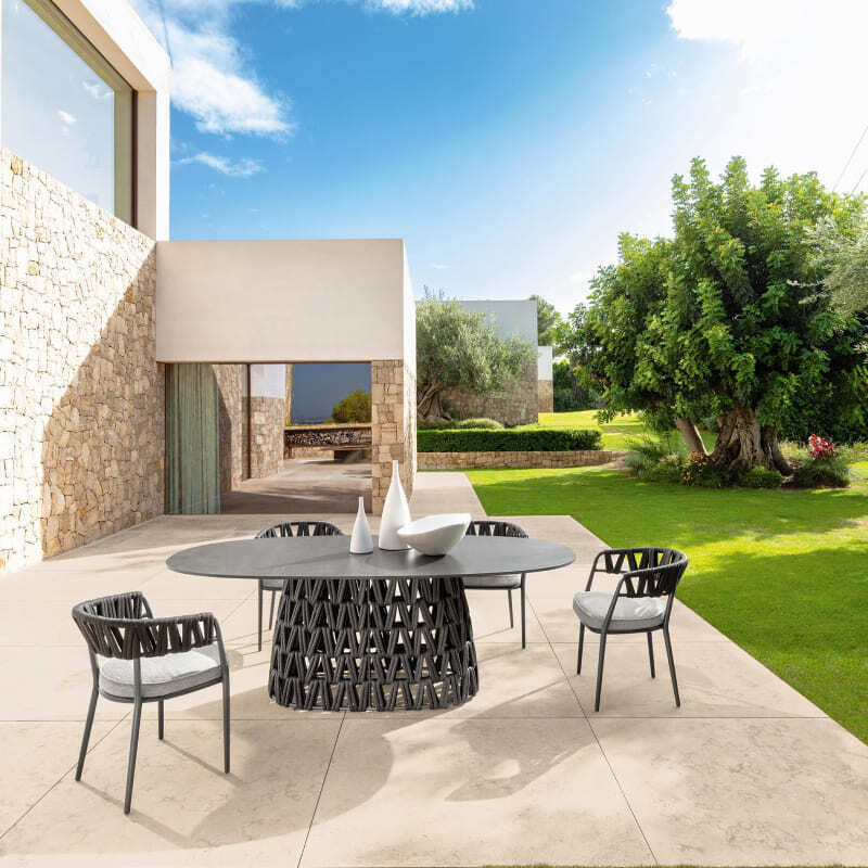 Talenti Swipe Outdoor Dining Table Italian Design Interiors